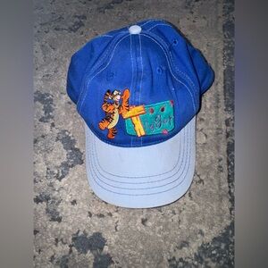 Vintage Blue Tigger Embroidered Baseball Cap
